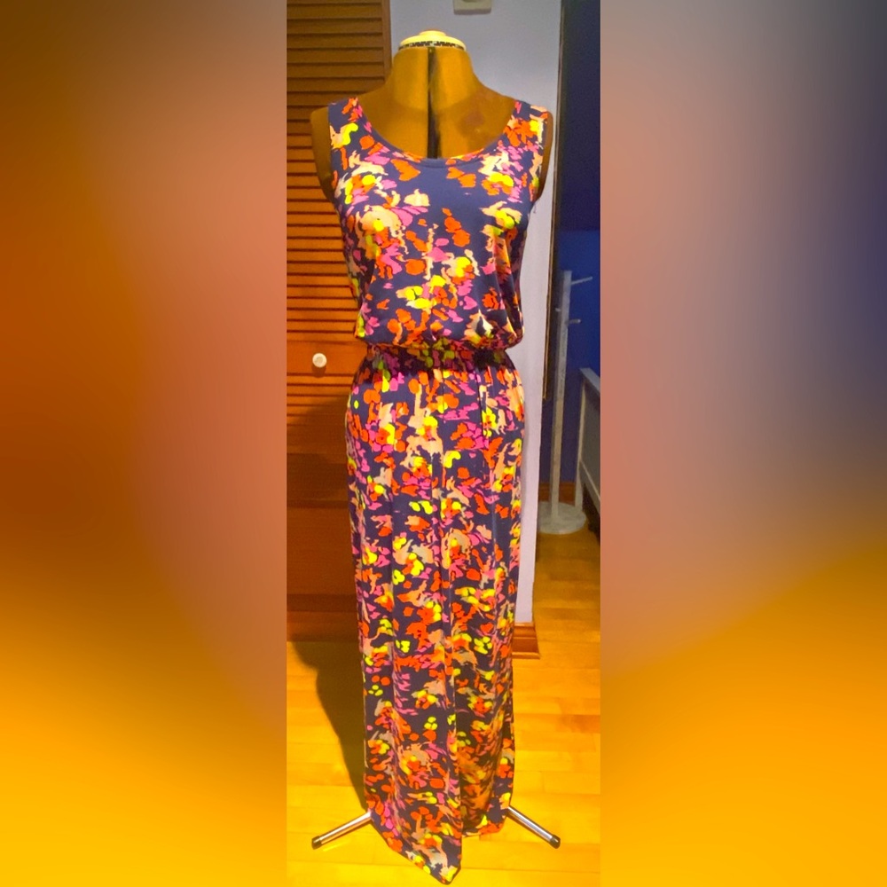 LillaP summer multicolored tank maxi dress